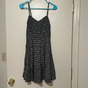 Patterned fit and flare dress